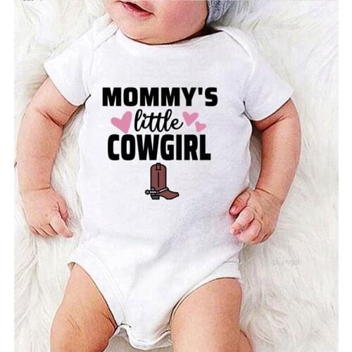 Baby Clothes Toddler Rompers Newborn Girl Outfits Winter Kids Thing One Piece Jumpsuit Autumn Print Mommys Little Cowgirl