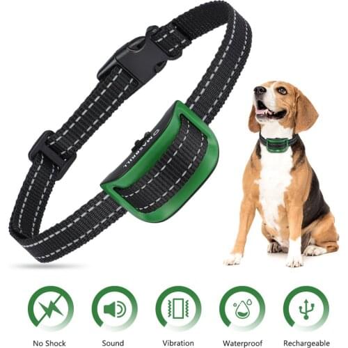 MASBRILL Electric Dog Anti Barking Control Device Ultrasonic Dogs Training Collar Dog Stop Barking Vibration Anti Bark Collar