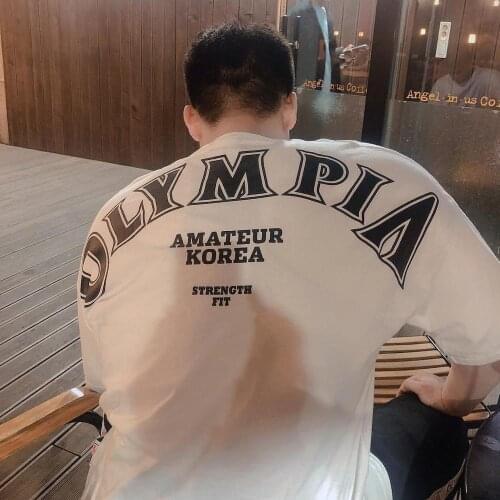 Mens Short Sleeve T-shirt Men Gym T shirt Basketball Jersey Fitness Bodybuilding Workout Shirt Streetwear Loose Sport Tee Tops