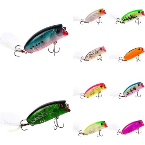 NEW 5.7cm Artificial Hard Lures Crank Bass Bait Plastic Fishing Tackle with 8# Hook