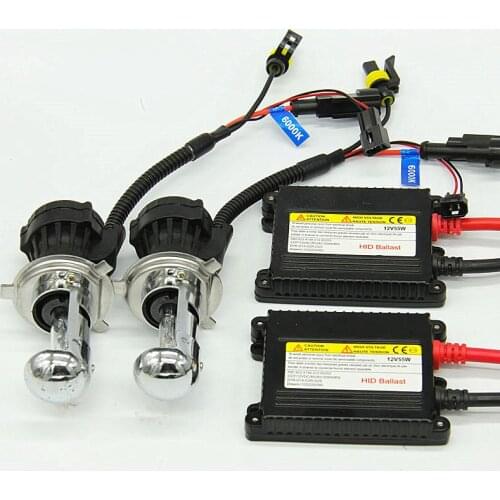 XENON H4 HID Conversion Kit 12V 55W h4 high low beam Lamp Slim Ballast Car Headlight for toyota