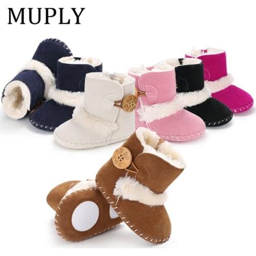Cute Autumn Winter Infants Shoes Baby Girl Boy Bow Knot Baby Boots Casual Sneakers Non-slip Soft Soled Walking Shoes