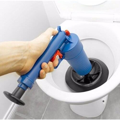 Kitchen Toilets Bathroom Sewer Dredge High Pressure Air Drain Blaster Pump Plunger Sink Pipe Clog Re