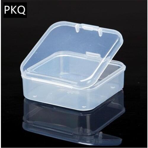 Small Plastic Box Clear Storage Organizer Multipurpose Display Case Plastic Jewelry Bead Case Home Office Stationary Storage Box