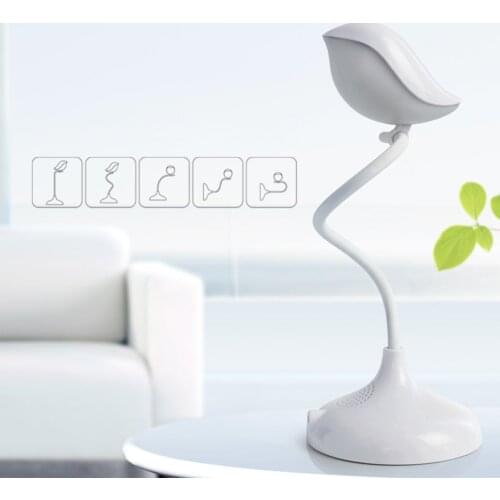 Multifunctional adjustable angle portable reading light bird stand lamp Bluetooth speaker night light touch sensor Drop shipping