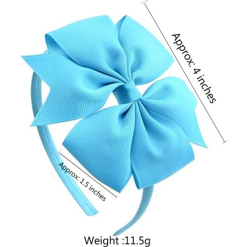 12pcs/New Hair Accessories Bow Hairband for Girls Handmade Solid Ribbon Headbands with Satin Princess Hair Hoop