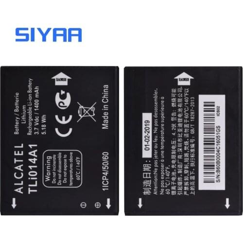 Original SIYAA TLi014A1 Battery For Alcatel One Touch Fire 4012 4012A 4012X Replacement Li-ion Battery High Capacity 1400mAh