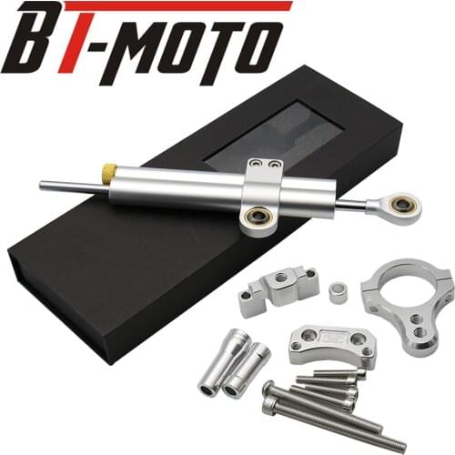 Motorcycles CNC Aluminum Adjustable Steering Stabilize Damper Bracket Mount Kit For YAMAHA YZF R3 YZFR25 MT-03 MT-25