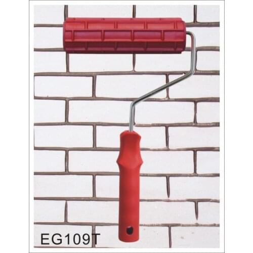 7" Brick Pattern Rubber Roller Embossed Texture Pattern Paint Roller Home Decoration Paint Brush Background Wall Tool 7 Inch
