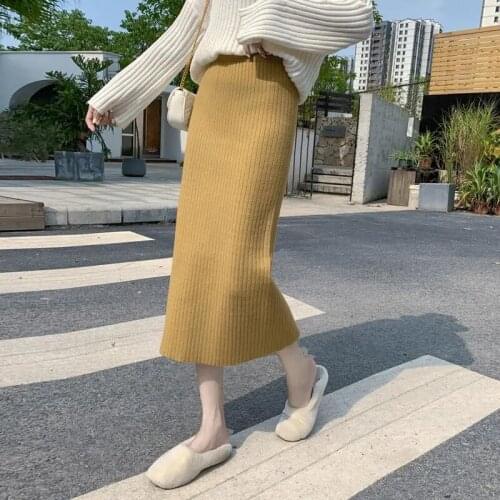 Rimocy Slit Pencil Skirts