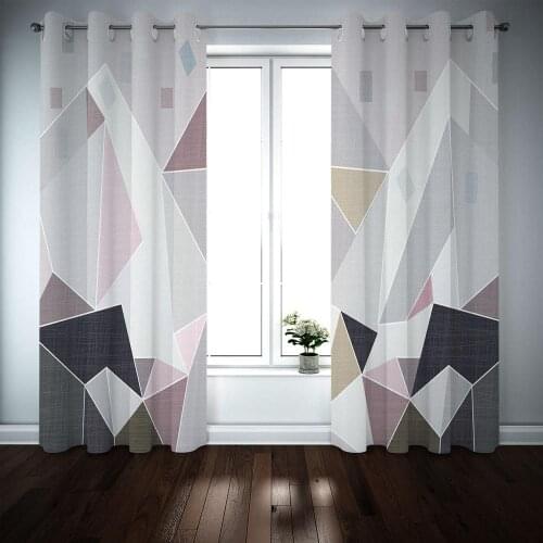 European Style Window Curtain Living Room plaid Photo Curtains Blackout Blackout Thick Thermal Curtains
