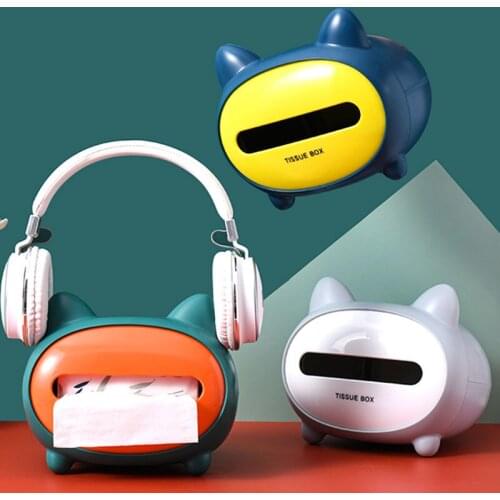 Cartoon Cat Tissue Cute Cat Model Napkin Case Creative Home Room Cute Kitty Gift