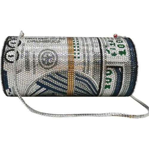 Torebki damskie bolso fiesta mujer Crystal Evening Metal Clutches Small Minaudiere Handbag Purse Wedding Box Clutch Bag women