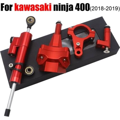 CNC Universal Aluminum Motorcycle Damper Steering Stabilize Safety Control For kawasaki ninja 400 Z400 2018 2019 ZX-4R