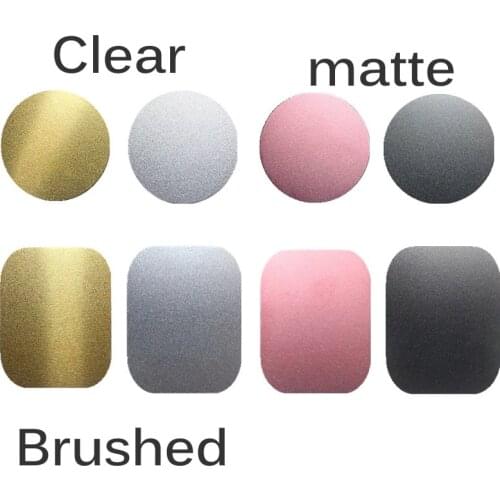 2pcs Universal 45x65mm matte Brushed Metal Plate disk iron sheet for iphone oppo Magnet Magnetic Car mobile Phone Stand holder
