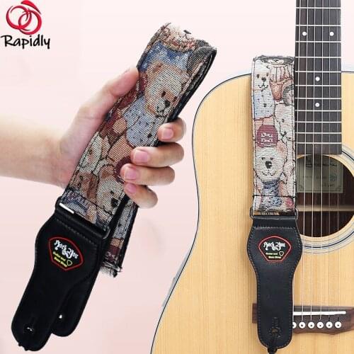 Thicken 5cm Adjustable Double Embroidery Cotton Ruiz Guitar Strap Classical Electric Guitar Bass Guitar Strap Piano Strap