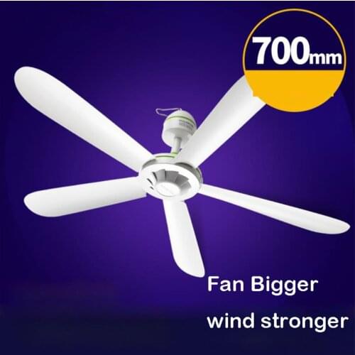 Ceiling Fans 5 Blades Strong Wind Super Silent Mosquito Nets Hanging Portable Soft for Household Bedroom Diameter 70cm 220V FS72