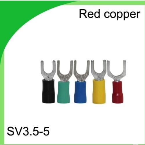 High quality red copper 1000 PCS SV3.5-5 Cold Pressed Terminal Connector Suitable for 22AWG - 16AWG Cable lug