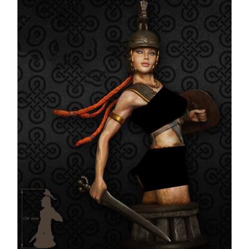 1/9 ancient woman warrior with sword bust Resin figure Model kits Miniature gk Unassembly Unpainted