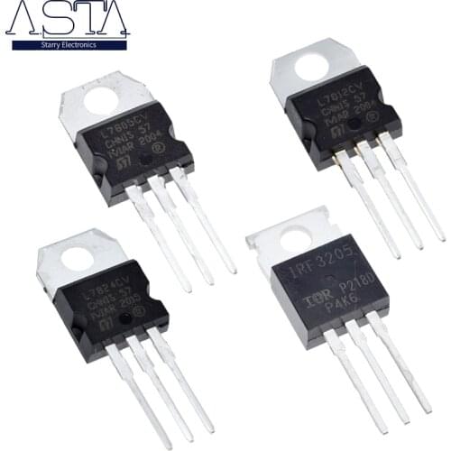 L7805 7805 7812 L7812 7824 L7824 IRF3205 IRF3205PBF Voltage Regulator IC 5V/12V 1.5A TO-220
