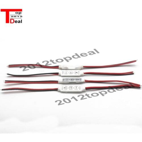 100PCS DC12V 24V Mini Led Dimmer Controller 3 Keys 6A to Control Single Color Led Strip Light SMD 3528 5050 5630