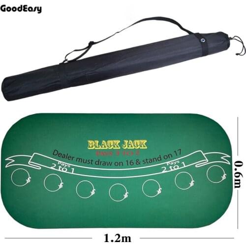 120*60Cm Suede Rubber Black Jack 21Points Baccarat Casino Poker Tablecloth Green Table Mat Board Cloth High Quality