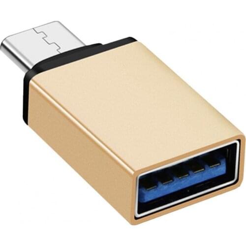 2Pcs USB3.0 Converter Quick Transmission Stable Output Thickened Interface OTG USB to Type-C Connector for Smartphones