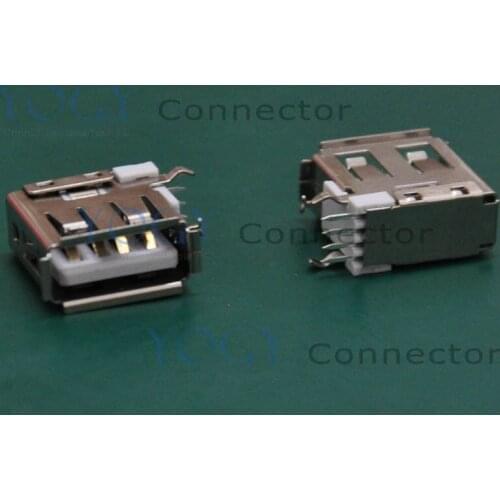 20 pcs/lot) Female USB Connector Receptacle, Lateral DIP 3 Fixed feet, Commonly used in Various PCB
