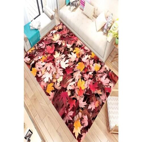 2021 Trend Stylish Home Soft Comfort Livingroom Bedroom Carpets The World of Magic Colors Design And Colorful Leaf Pattern Rugs