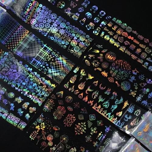 4*100cm/Roll DIY Nail Decal Sticker Nail Foil Flame Panda Bamboo Nail Art Transfer Sticker Water Slide Nail Art Decals Tools