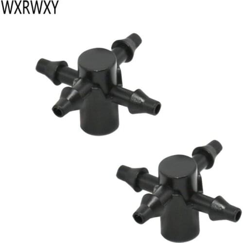 Drip irrigation dropper water splitter 4 way cross Connector dripper Water diverter drip arrow adapter 50 pcs