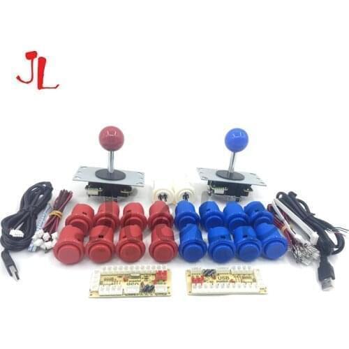 Arcade Game DIY Parts for DIY Raspberry pi 1 2 3 Mame Zero Delay USB Encoder 8 Way American Style Joystick 28mm HAPP Button