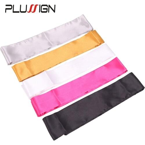 Satin Edge Laying Scarf For Lace Frontal Wigs 5 Color Headband Wig Wrap Grip Band For Hair Black Long 100Cm Silk Edge Band 6Pcs