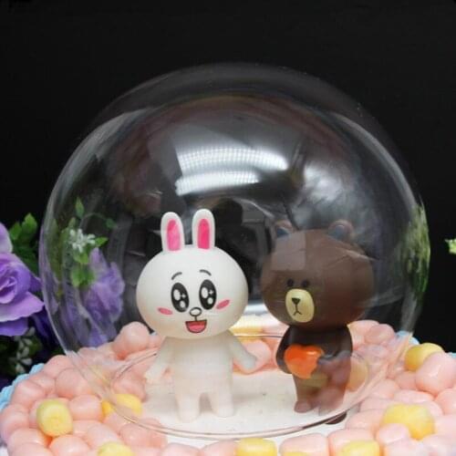 Free Shipping 2pcs/pack Diameter=13cm Middle Size Round Glass Cake Dome Glass Toys Cover Home Wedding Decoration Friend Gift