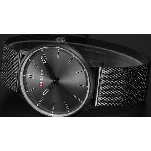 CURREN Brand New Top Luxury Wrist Watches Men Stainless Steel Mesh Quartz-watch Ultra Thin Dial Male Clock man relogio masculino