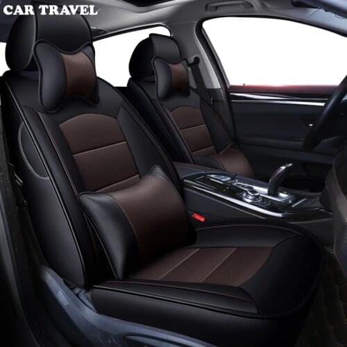 CAR TRAVEL custom real leather car seat cover for Toyota Corolla Camry Sienna Wish Venza Fortuner YARiS L CH-R IZOA Prius auto