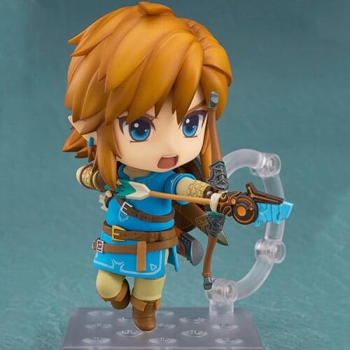 Anime Figures Zelda Link #733 Cute Toys Breath of The Wild PVC Statue Action Figma Model Zelda Collection Brinquedo 10cm