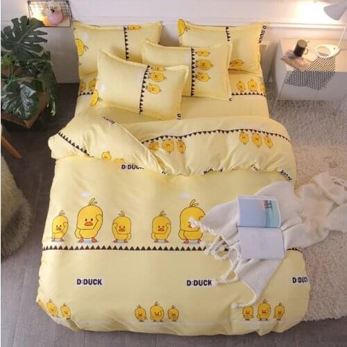 Classic bedding set 5 size grey blue flower bed linen 4pcs/set duvet cover set Pastoral bed sheet AB side duvet cover