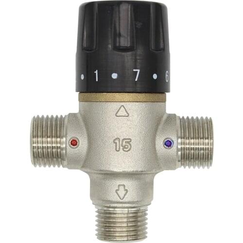 Brass Mixing Valve Solar energy thermostatic Valve Bathroom Faucet Temperature Mixer Control DN15 DN20 DN25