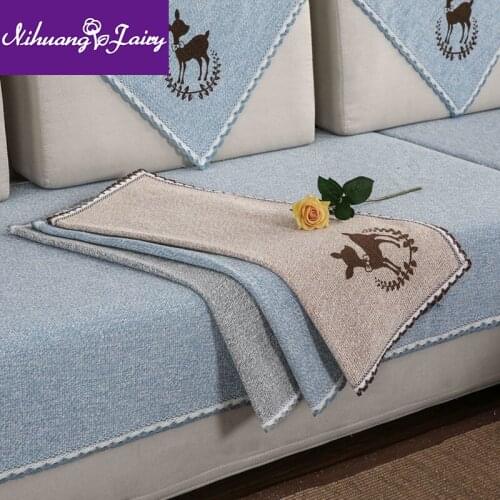 Linen four seasons general cotton and linen sofa cushion non-slip fabric sofa cover summer general simple sofa towel