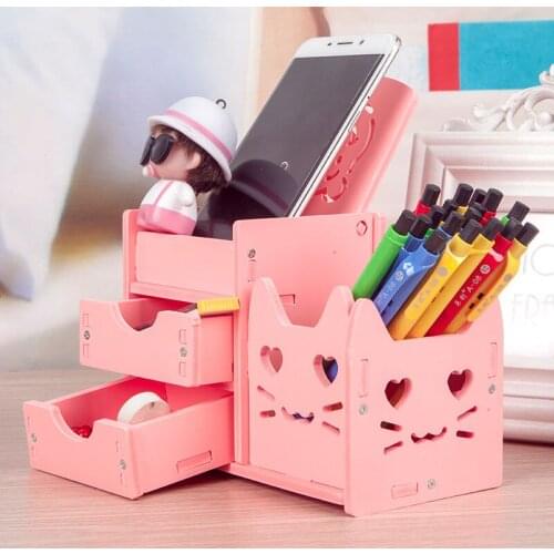 Multifunctional Creative Fashion Pen Holder Cute Desktop Stationery Storage Pen Holder Student Office Accessories Desk