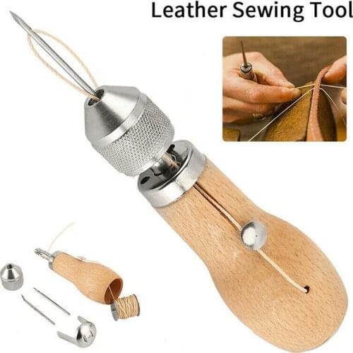 DIY Stitching Sewing Speedy Stitcher Awl Needle Tool Kit suit Professional Leather Sail Canvas Sewing Kit Needle Sewing supplies