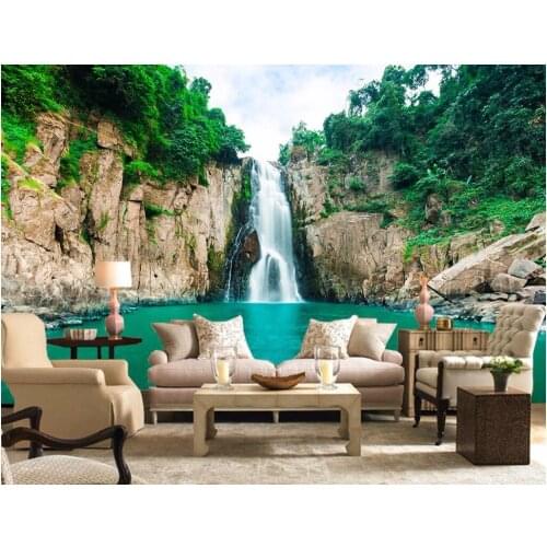 3d room wallpaper custom photo non-woven mural Mountain waterfall river decor painting 3d wall murals wallpaper for walls 3d