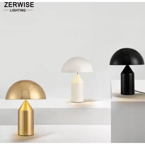 Nodic LED Table Lamp Golden Shade Bedroom Bedside Table Lamp E27 for The Living Room Study Home Lighting Fixtures 110V 220V