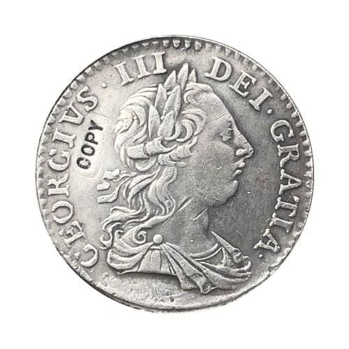 Wholesale Replica 1763 Great Britain Northumberland Shilling Copy 90% coper manufacturing