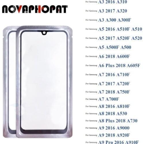 Digitizer LCD Sensor For Samsung Galaxy A3 A5 A6 A7 A8 A9 Plus Pro 2016 2017 2018 Touch Screen Glass lens + With OCA 10pcs/lot