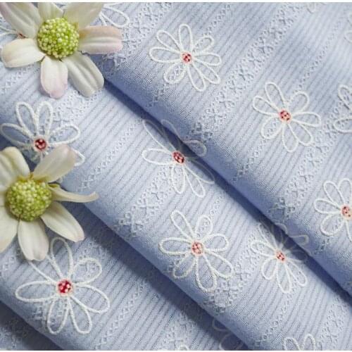 100% cotton bubble print fabric, Japanese/Korean floral floral daisy cotton silk children dress shirt fabric