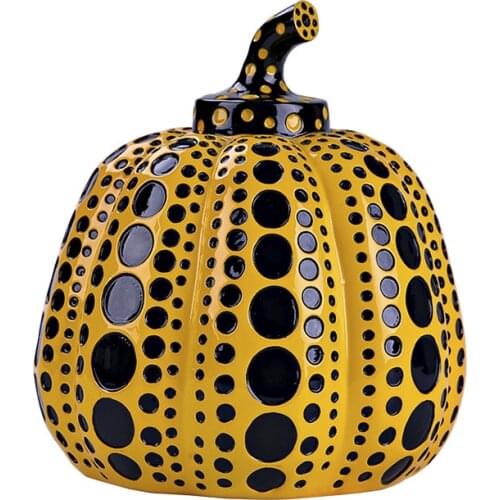Pumpkin Kusama Yayoi Ornaments Modern Sculpture Polka Dot Art Home Interior Decoration Office Arts Wedding Christmas