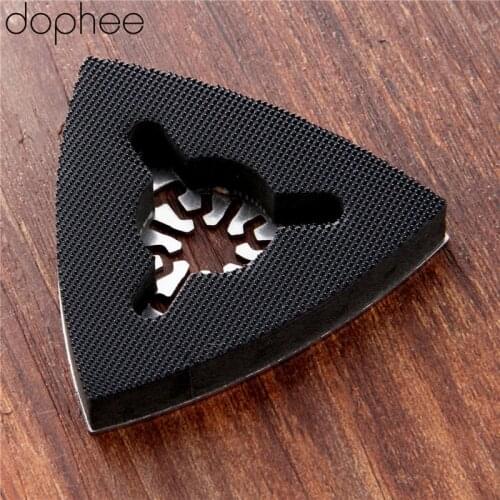 Dophee Universal Stainless Steel 80mm Triangular Sanding Pad Oscillating Multi Tools Polishing Grinding Drill Dremel Rotary Tool