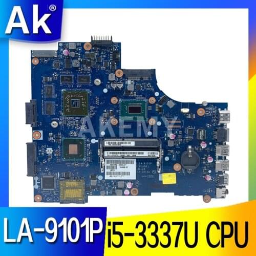 VAW01 LA-9101P For DELL inspiron 15R 3521 5521 Laptop Motherboard with i5-3337U CPU HD8730M 2GB Video card